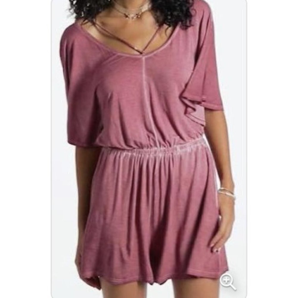 American Eagle Romper Strappy‎ Mauve Pink Soft Resortwear Shorts